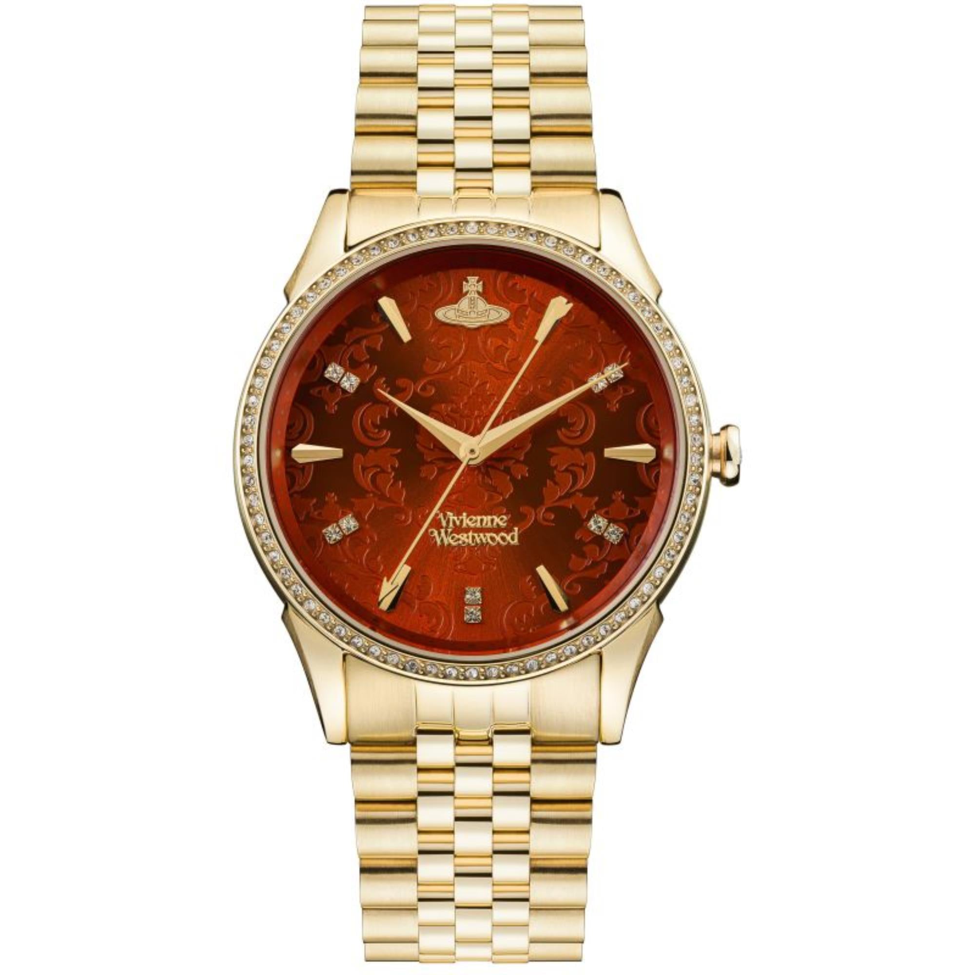 Vivienne Westwood Ladies Wallace Gold Bracelet Watch VV208RDGD