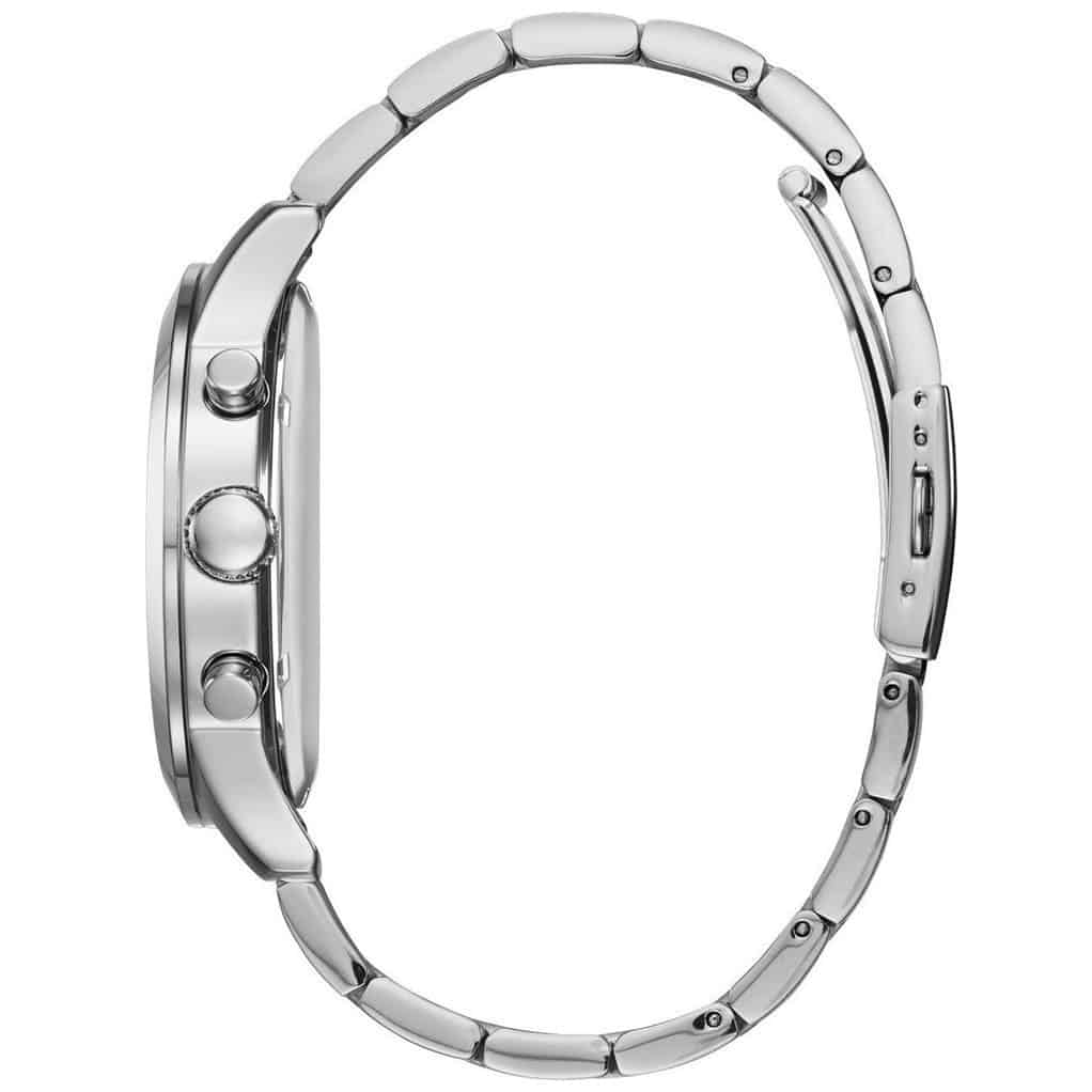 Guess W0668G3 stainless steel three-link bracelet with deployment clasp