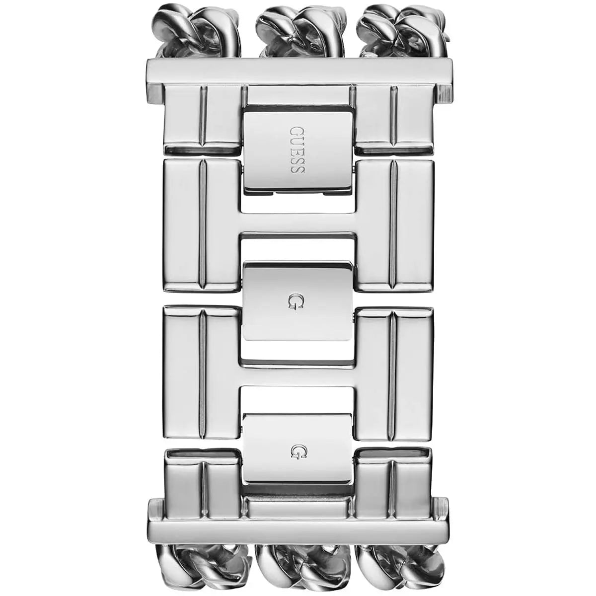 Caseback of GUESS TREND watch showing stainless steel construction and model number W1274L1