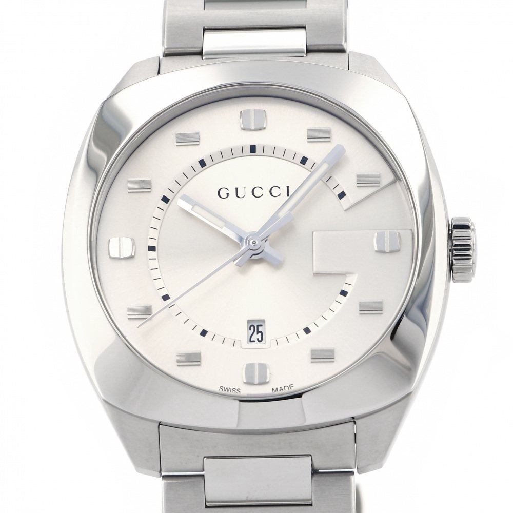 Gucci YA142308 Men's GG2570 Silver-Tone Quartz Watch YA142308 - Image 4