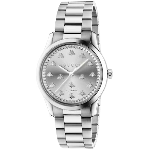 GUCCI G-Timeless Automatic 38MM Silver Dial Unisex Watch YA1264190