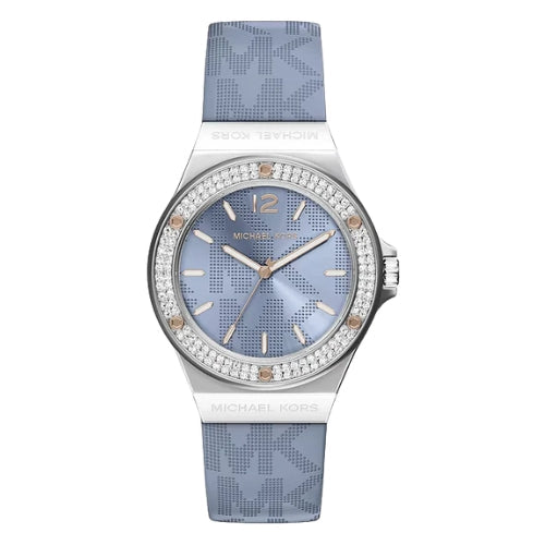 Michael Kors Lennox Pavé Silver-Tone and Logo Strap Women's Watch - MKO1252