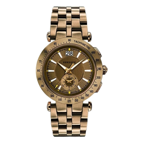 Versace V-RACE SPORT IP Bronze Steel Luminous Men's Watch - VAH06001