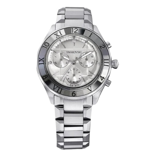 Swarovski Dextera Chronograph Silver Dial Silver Steel Strap Watch for Women - 5641297