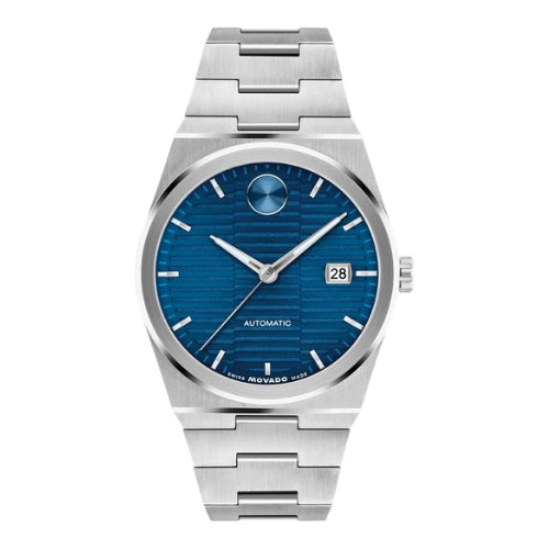 Movado BOLD Quest Automatic Blue Dial Stainless Steel Msn's Watch- 3600940