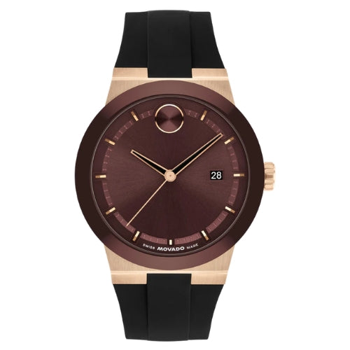 Movado Bold Quartz Cherry Dial Analog Silicone Men's Watch - 3601214
