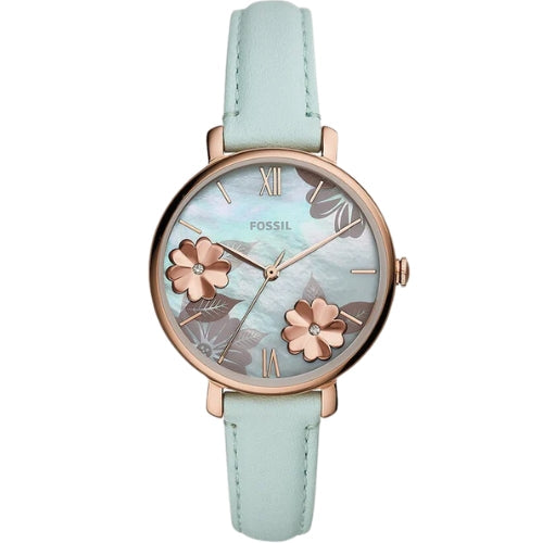 Fossil Jacqueline Three-Hand Green Leather Women's Watch ES4813