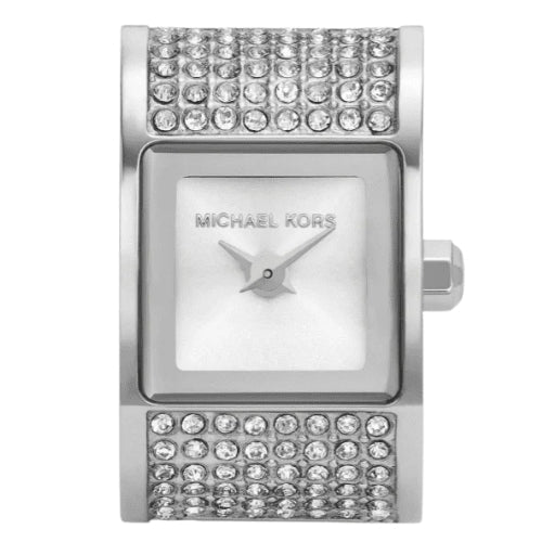 Michael Kors Darrington Pavé Silver-Tone Ring Watch - MK4884