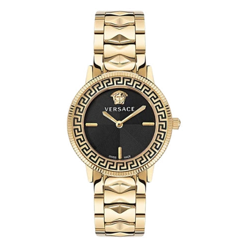 Versace V-Tribute Quartz Black Guilloche Dial Ladies Watch VE2P00622
