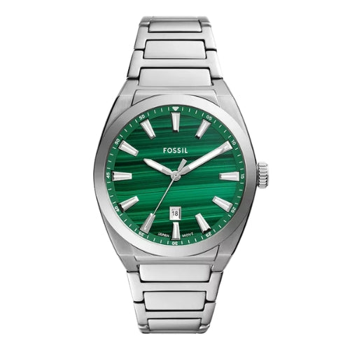 Fossil Everett Three-Hand Date Stainless Steel Men's Watch - FS6056
