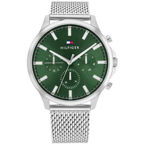 Tommy Hilfiger Ryder Green Dial Mesh Men's Watch 1710499