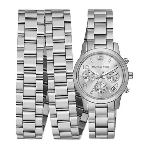 Michael Kors Runway Rhodium-Plated Stainless Steel Triple Wrap Watch - MK7451
