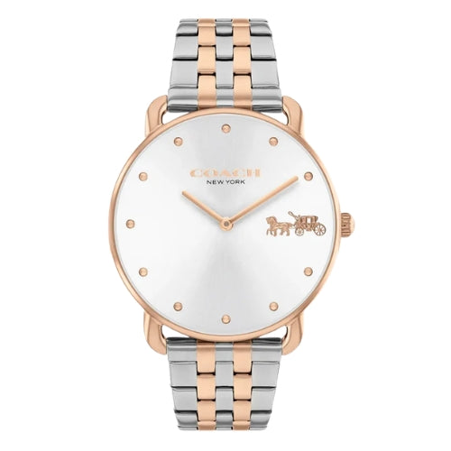 Coach Two-Tone Steel Silver White Dial Women's Watch - 14504293