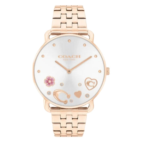 Coach Rose Gold Steel Silver White Dial Women's Watch - 14504285
