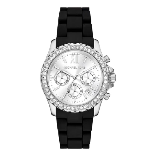 Michael Oversized Everest Pavé Silver-Tone Watch - MKO1132
