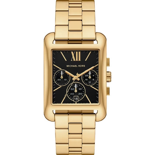 Michael Kors Monroe Gold-Tone Black Dial Watch - MKO1239