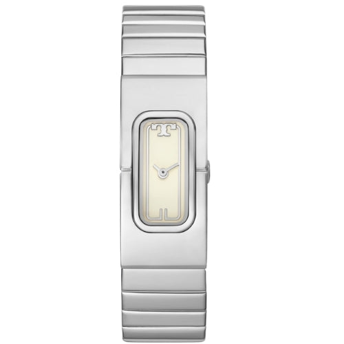 Tory Burch Ivory/ Silver-Tone Stainless Steel Watch – TBW3046