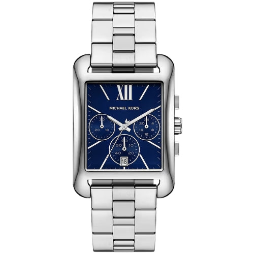 Michael Kors Monroe Silver-Tone Blue Dial Watch - MKO1238