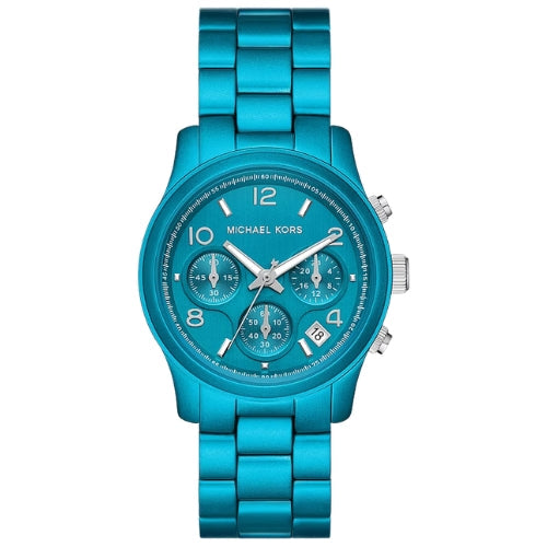 Michael Kors Runway Limited Edition Blue Dial Blue Steel Strap Watch for Women - MK7479LE