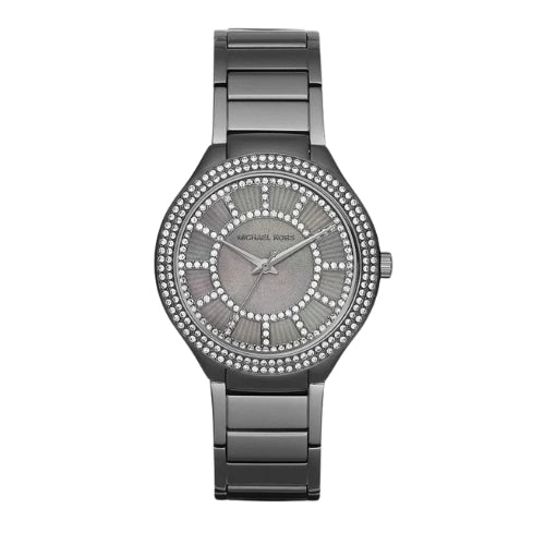 Michael Kors Kerry Gunmetal Dial Steel Strap Watch for Women - MK3410