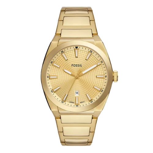 Fossil Everett Three-Hand Date Gold-Tone Stainless Steel Men's Watch - FS5965