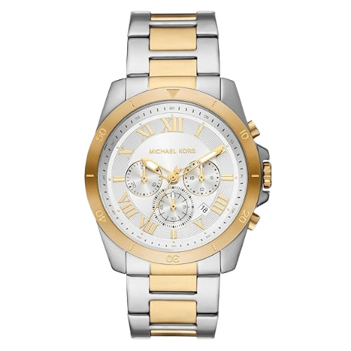 Michael Kors Analog Men Alek Silver Dial Two Tone Watch MK9183