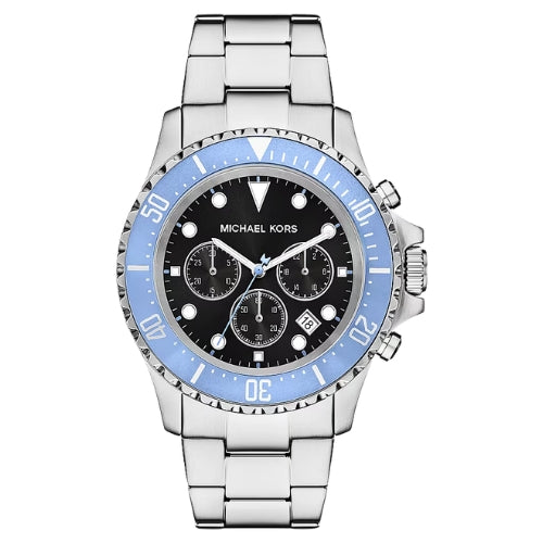 Michael Kors Oversized Everest Silver-Tone Watch in SKY BLUE - MKO1182