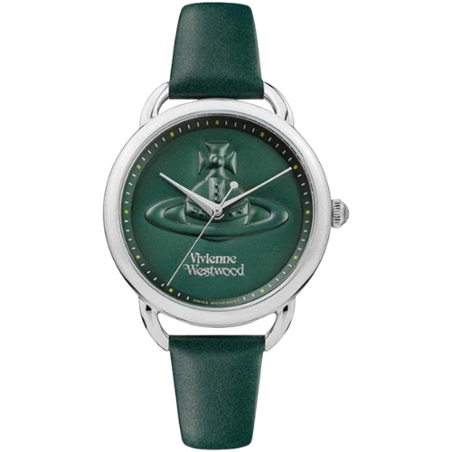 Vivienne Westwood Carnaby Womens Quartz Watch with Green Dial & Green Leather Strap VV163SLGR