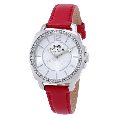 Coach Boyfriend Quartz Crystal White Dial Ladies Watch 14503855