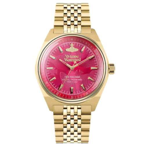 Vivienne Westwood Lady Sydenham Gold Plated Hot Pink Dial Women's Watch VV251RRGD