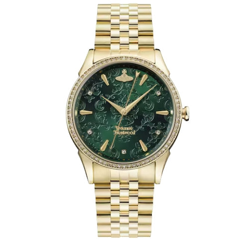 Vivienne Westwood Ladies GP The Wallace Green Dial Bracelet Watch - VV208GDGD