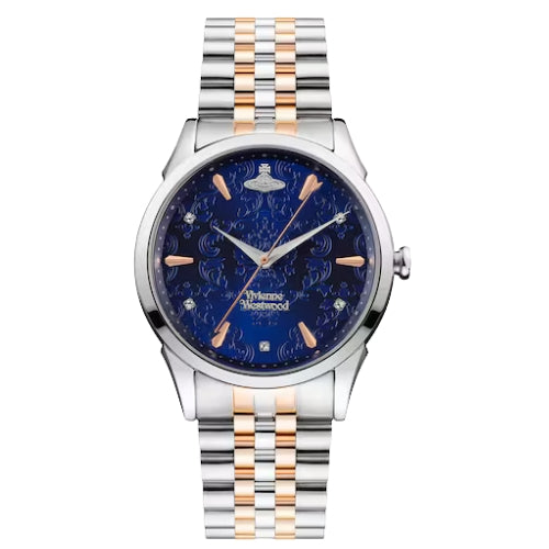 Wallace Dark Blue Silver 37mm  Ladies Watch - VV208DBLSR
