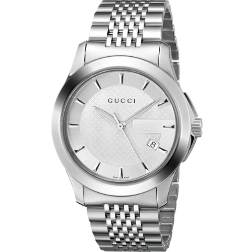Gucci G Timeless Stainless Steel Bracelet Men's Watch YA126401