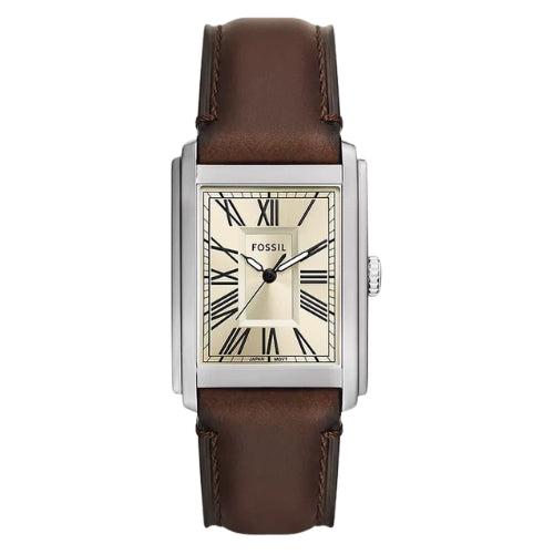 Fossil Carraway Three-Hand Brown Leather Men's Watch - FS6012