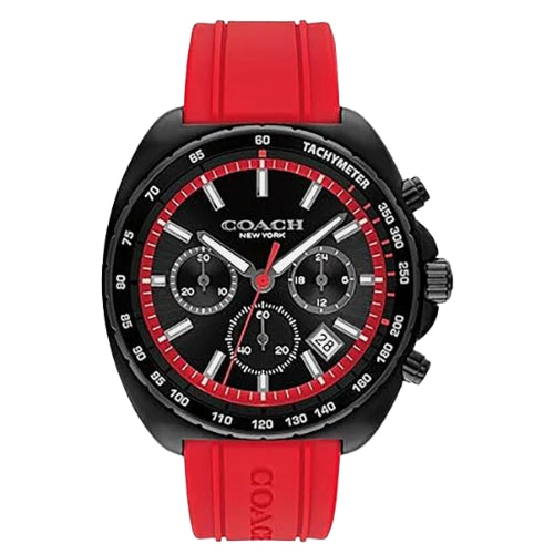 Coach Charter Automatic 44.5mm Red Silicone Strap Men's Watch - 14602710