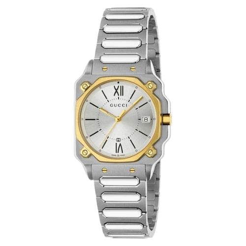 Gucci Silver Stainless Steel Silver Dial Men's Watch YA166506