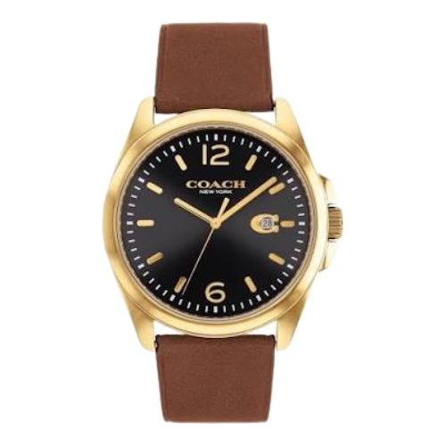 Coach Greyson Gold Plated Stainless Steel Fashion Analogue Watch - 14602586