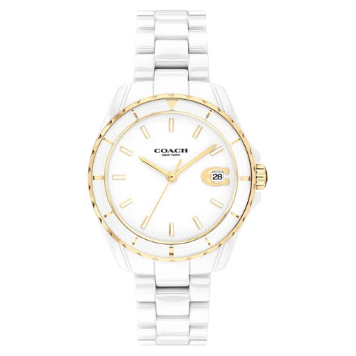 COACH WHITE CERAMIC STRAP WOMEN'S WATCH - 14503807