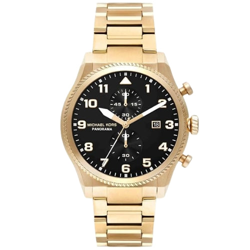 Michael Kors Panorama Gold Chronograph Mens Watch MK9195
