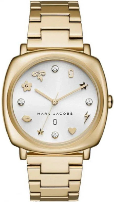 Marc Jacobs Mandy White Dial Gold Steel Strap Women's Watch - for Women - MJ3573