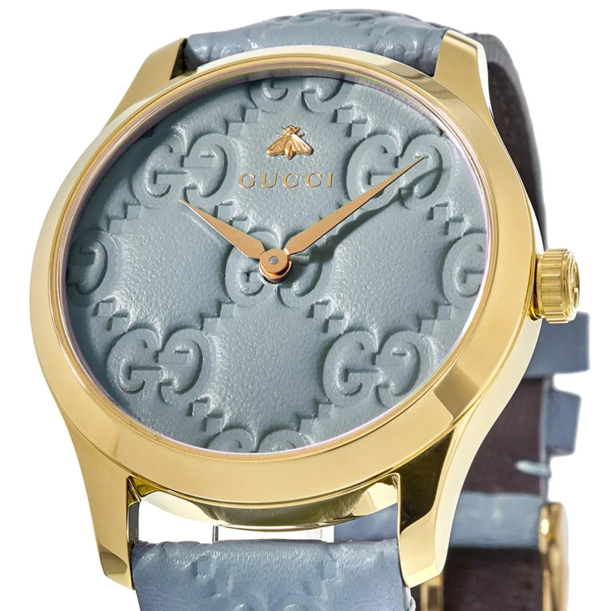Gucci G-Timeless Stainless Steel Blue GG Dial Quartz Ladies Watch YA1264097