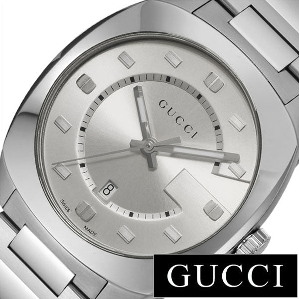 Gucci YA142308 Men's GG2570 Silver-Tone Quartz Watch YA142308 - Image 6