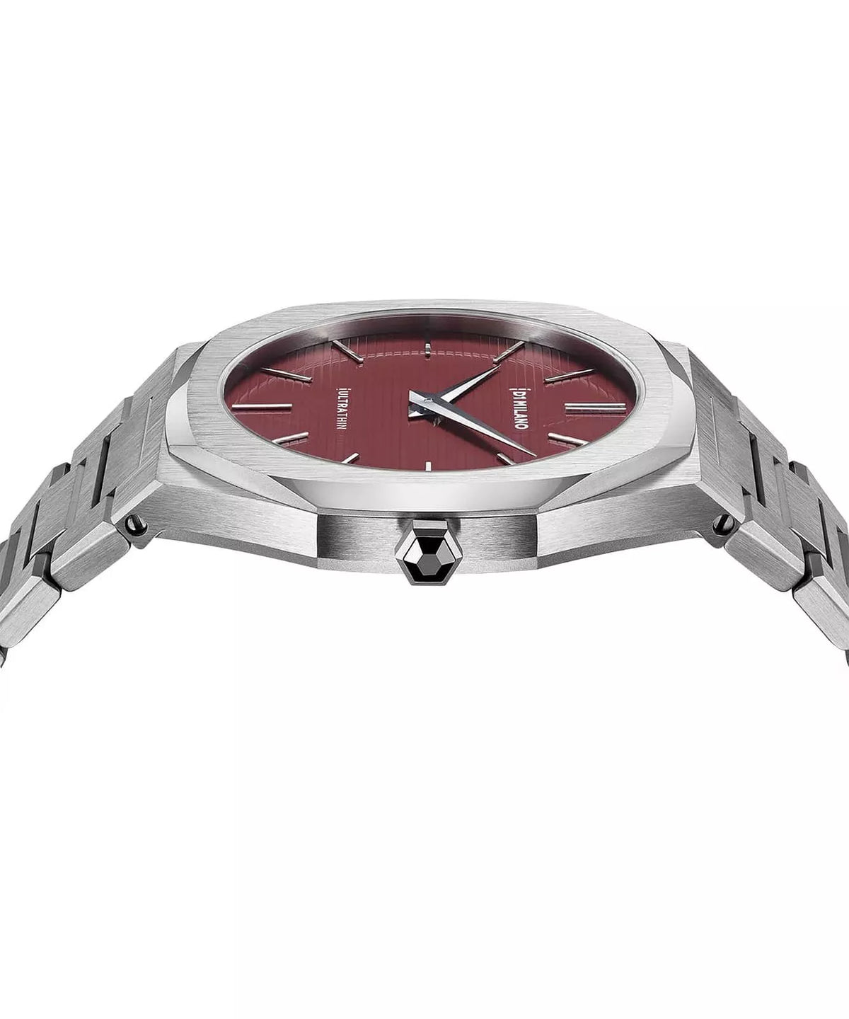 D1 MILANO Silver Stainless Steel, Red Dial Unisex Watch - UTBJ11